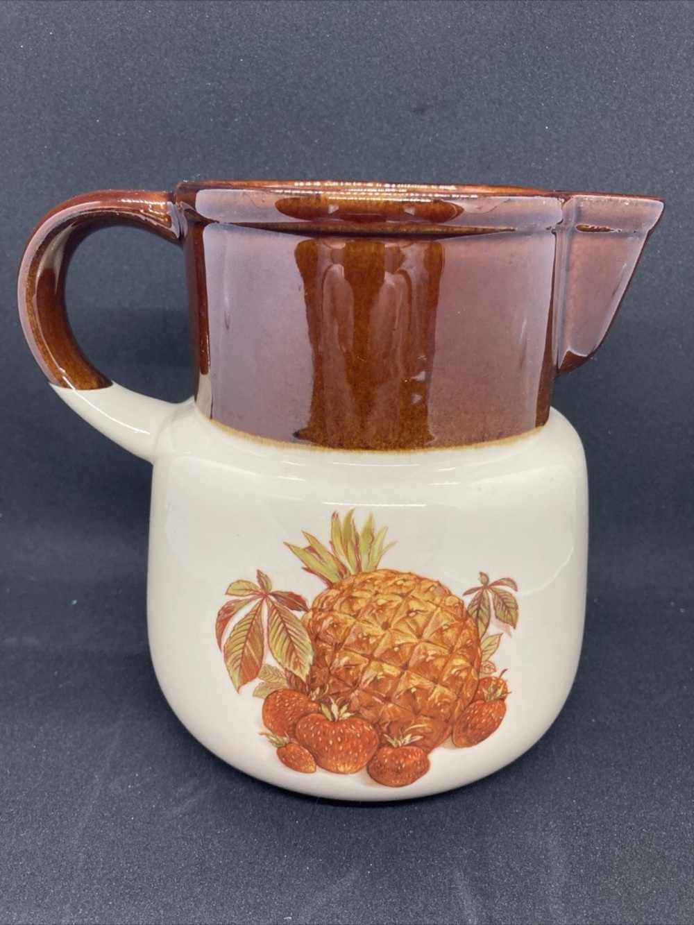 Vintage McCoy Pottery Pineapple & Strawberries Pitcher